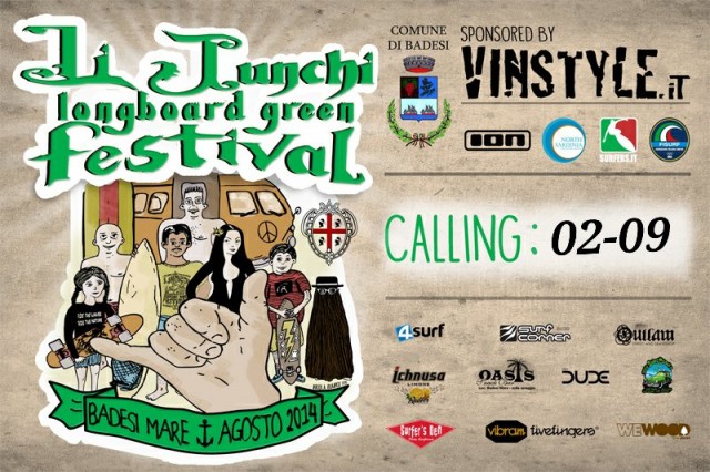 Li Junchi Longboard surf 2014 badesi verde 02 09