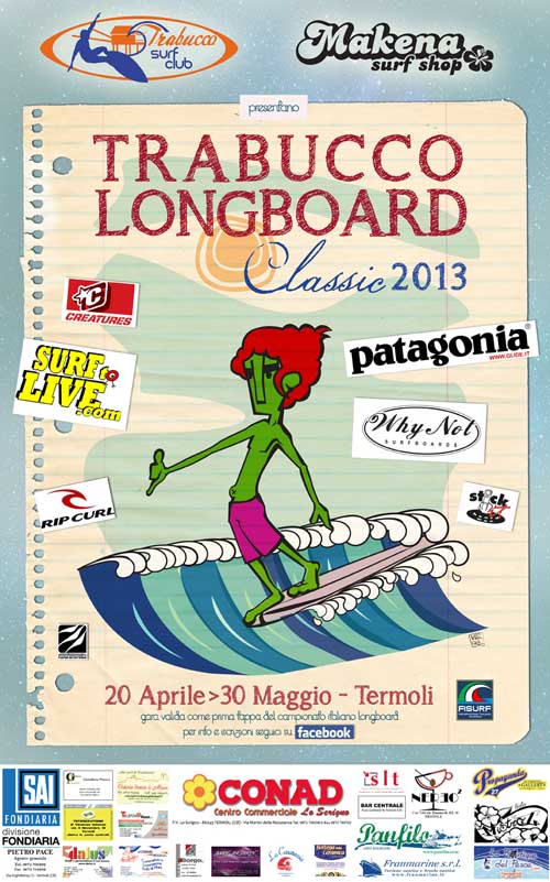 Trabucco Longboard Classic 2013 Surfcorner.it italian surfing portal
